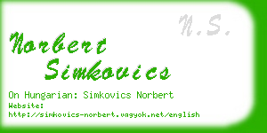 norbert simkovics business card